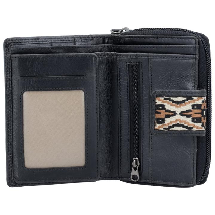 Daniel Ray Hide & Stitches Next Navajo Wallet Black