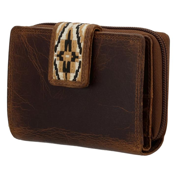 Daniel Ray Hide & Stitches Next Navajo Wallet Brown