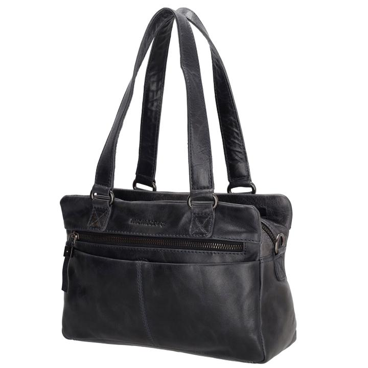 Daniel Ray Hide & Stitches Porto Handtas Donker Navy