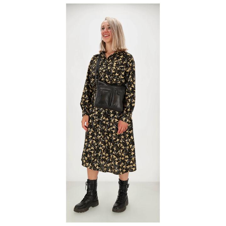 Daniel Ray Hide & Stitches Porto Schoudertas Zwart