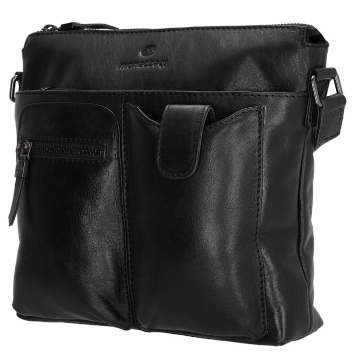 Daniel Ray Hide & Stitches Porto Schoudertas Zwart