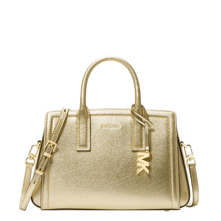 daniel ray Michael Kors Laila Satchel pale gold