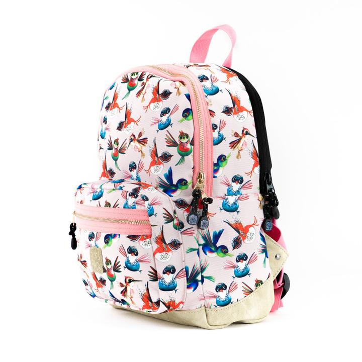 Daniel Ray Pick & Pack Birds Backpack M Soft Pink