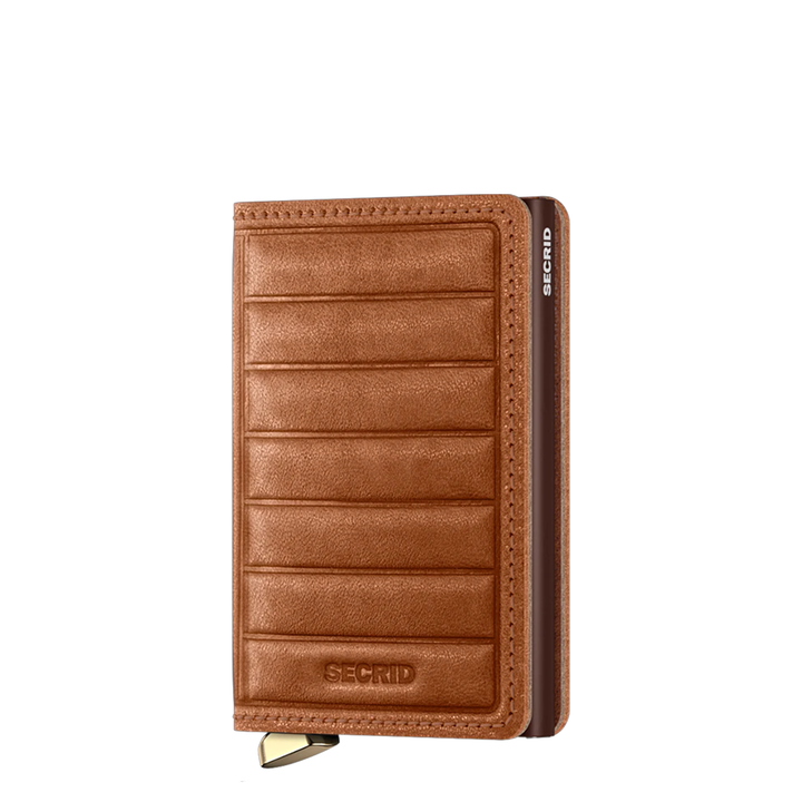 Daniel Ray Secrid Slimwallet Emboss Lines Cognac