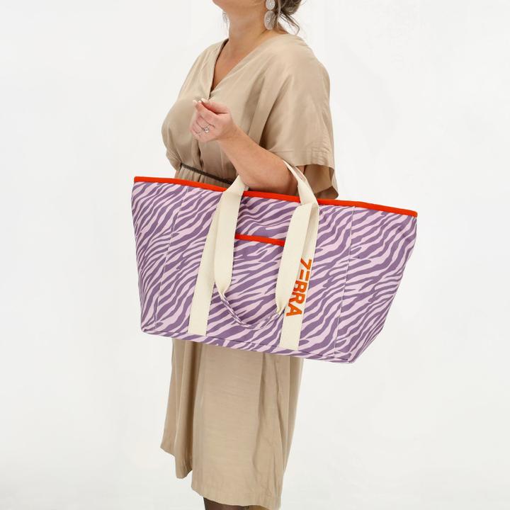 Daniel Ray Zebra Trends Elise Beachbag Lila Zebra