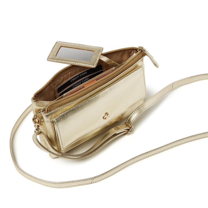 Daniel Ray DR Amsterdam Metallics Shoulderbag/Clutch Light Gold