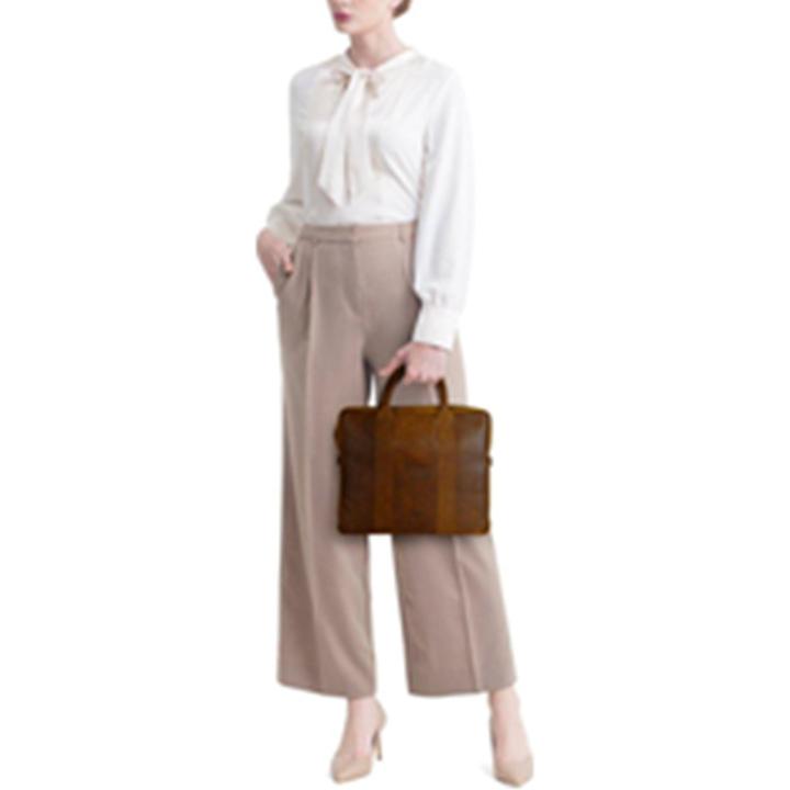 Daniel Ray DSTRCT Limited Single Zip 14'' Laptoptas Cognac