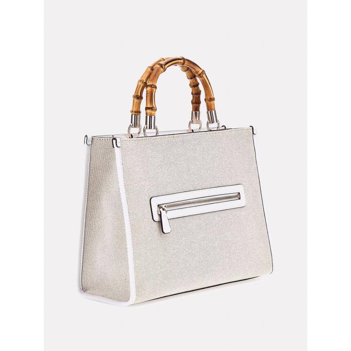 Daniel Ray Guess Kerima Bamboo 2 Cmprtmnt Tote Natural-dove Logo