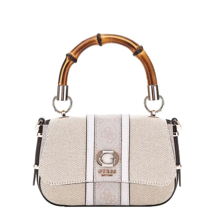 daniel ray Guess Kerima Bamboo Mini Tp Hndl Flp natural-dove logo