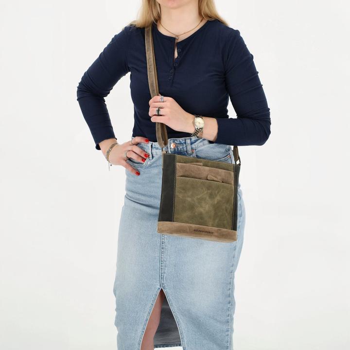 Daniel Ray Hide & Stitches Himalaya Shoulderbag Olivegreen