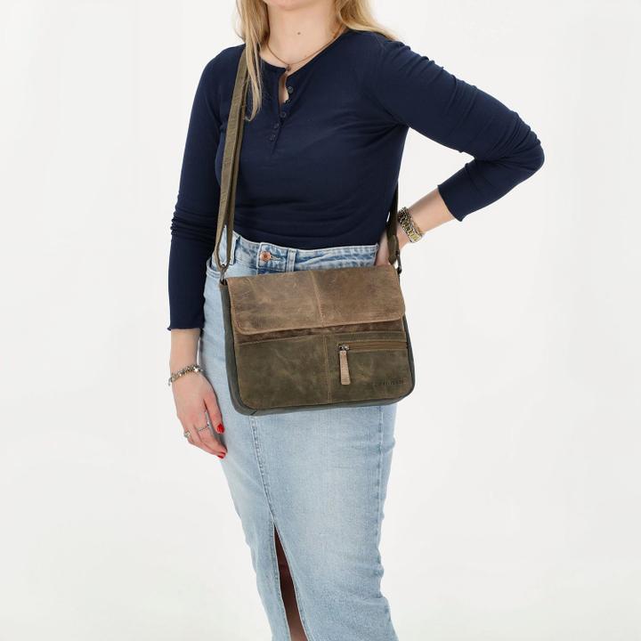 Daniel Ray Hide & Stitches Himalaya Shoulderbag Olivegreen