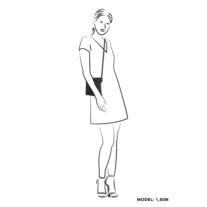 Daniel Ray Hide & Stitches Idaho Dusk Schoudertas Zwart