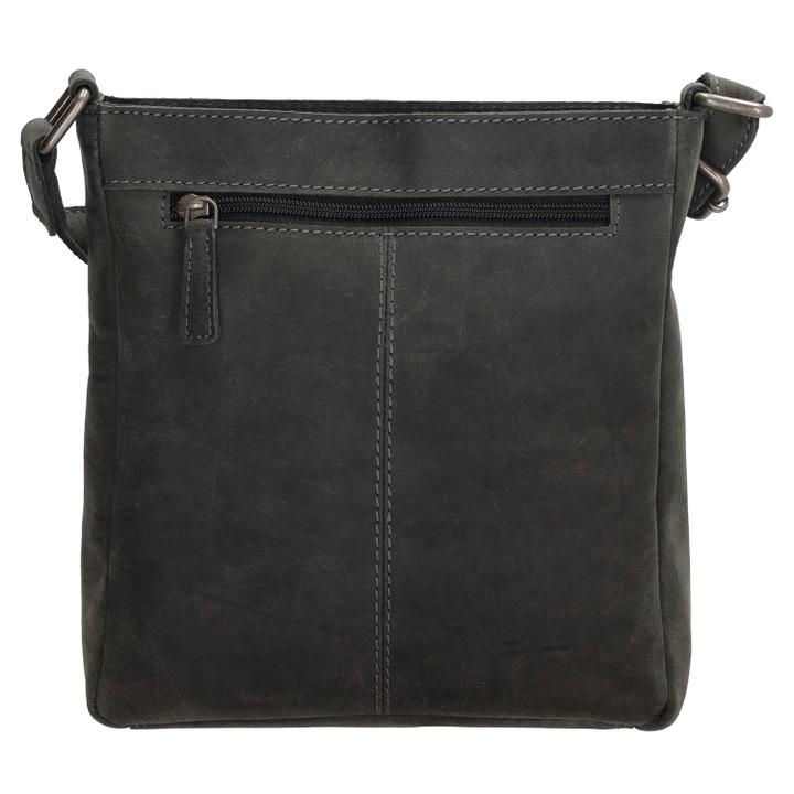 Daniel Ray Hide & Stitches Idaho Dusk Schoudertas Zwart