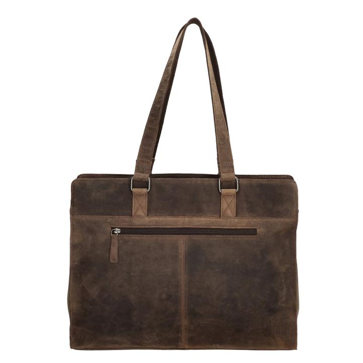 Daniel Ray Hide & Stitches Idaho Eclipse Laptoptas Donkerbruin