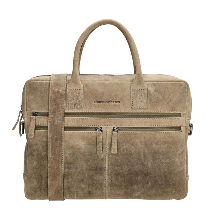 daniel ray Hide & Stitches Idaho Enchant Laptoptas donkerzand