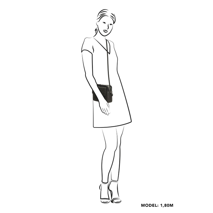 Daniel Ray Hide & Stitches Idaho Quartz Schoudertas Zwart