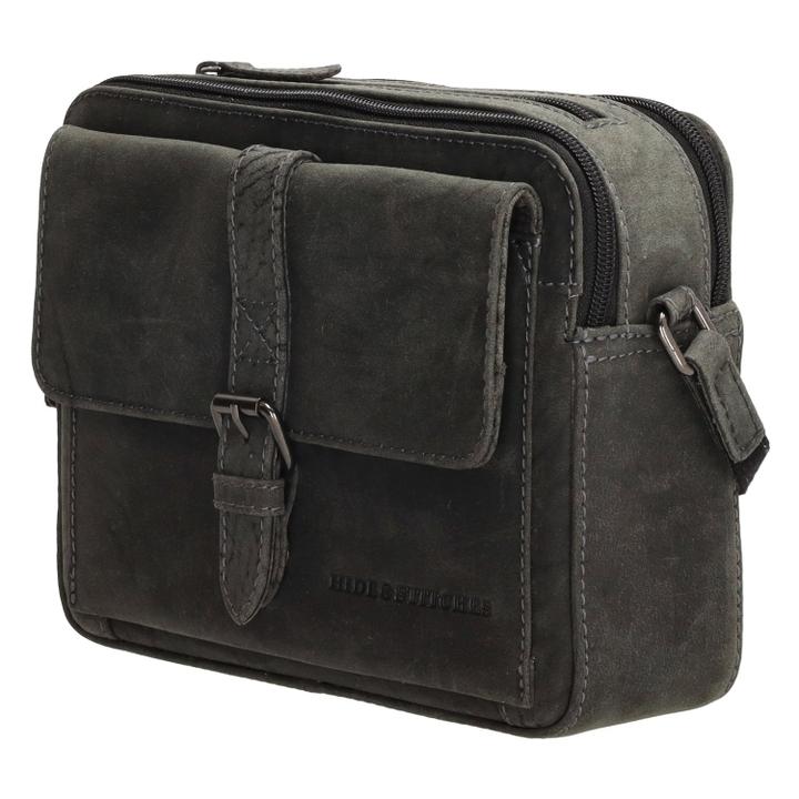 Daniel Ray Hide & Stitches Idaho Quartz Schoudertas Zwart