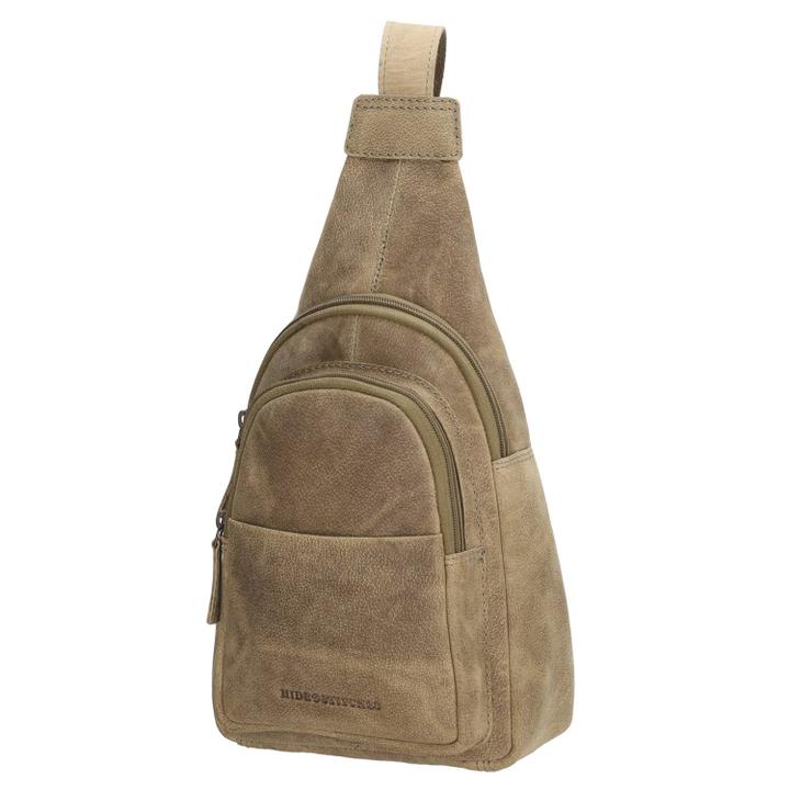 Daniel Ray Hide & Stitches Idaho Radiant Schoudertas Donkerzand