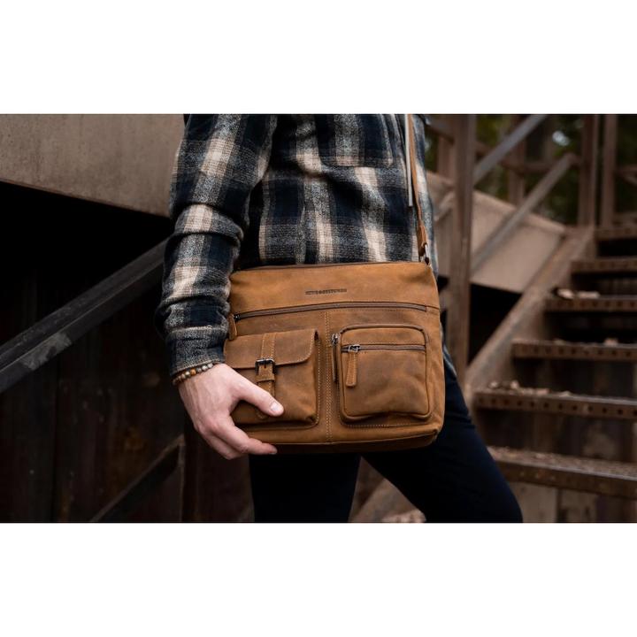 Daniel Ray Hide & Stitches Idaho Shoulderbag Darkbrown