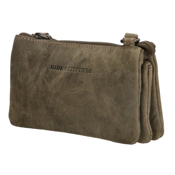 Daniel Ray Hide & Stitches Idaho Voyage Schoudertas Olijfgroen