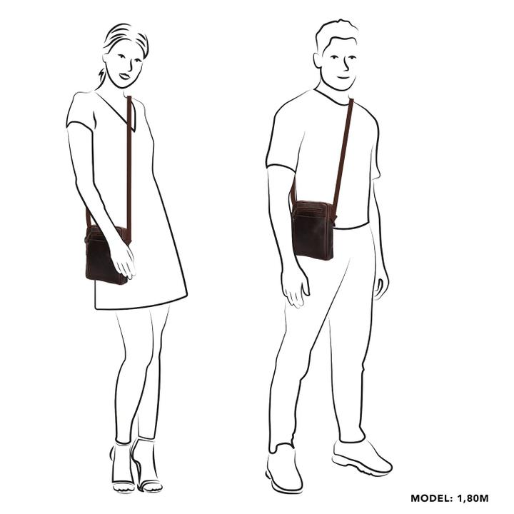 Daniel Ray Hide & Stitches Japura Shoulderbag Darkbrown