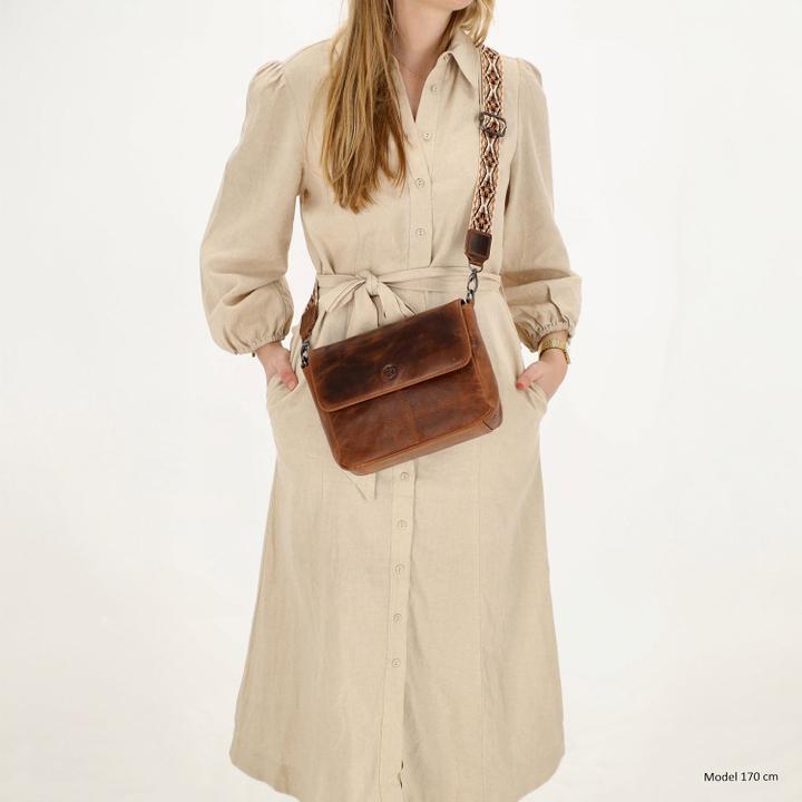 Daniel Ray Hide & Stitches Next Navajo Shoulderbag Brown