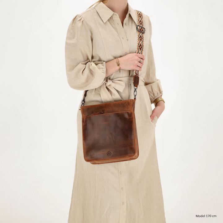 Daniel Ray Hide & Stitches Next Navajo Shoulderbag Brown