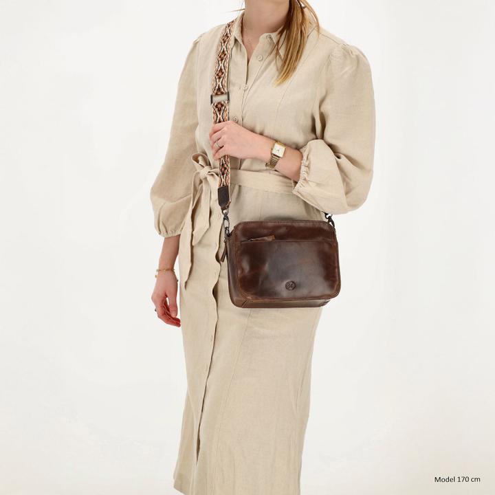 Daniel Ray Hide & Stitches Next Navajo Shoulderbag Darkbrown
