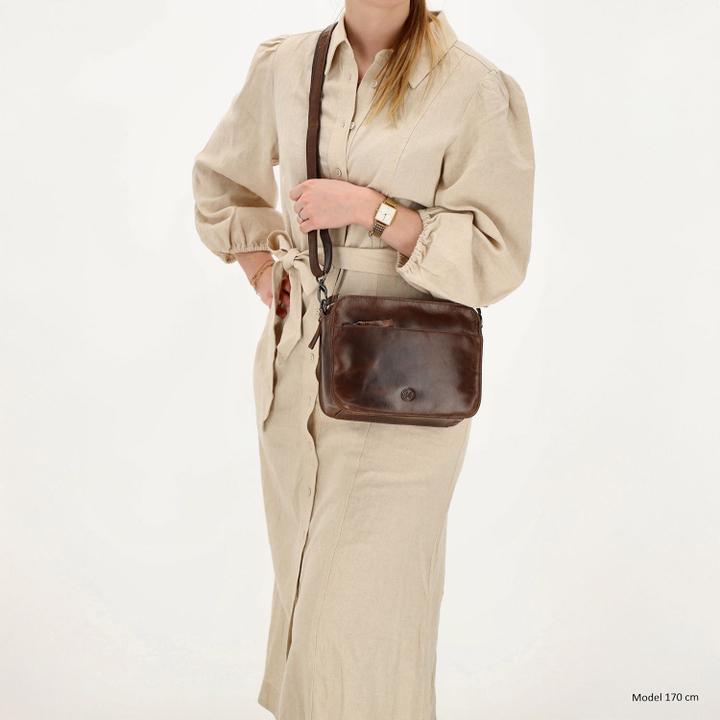 Daniel Ray Hide & Stitches Next Navajo Shoulderbag Darkbrown