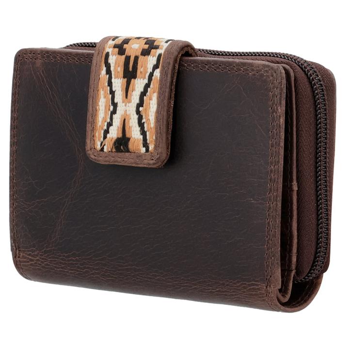 Daniel Ray Hide & Stitches Next Navajo Wallet Darkbrown