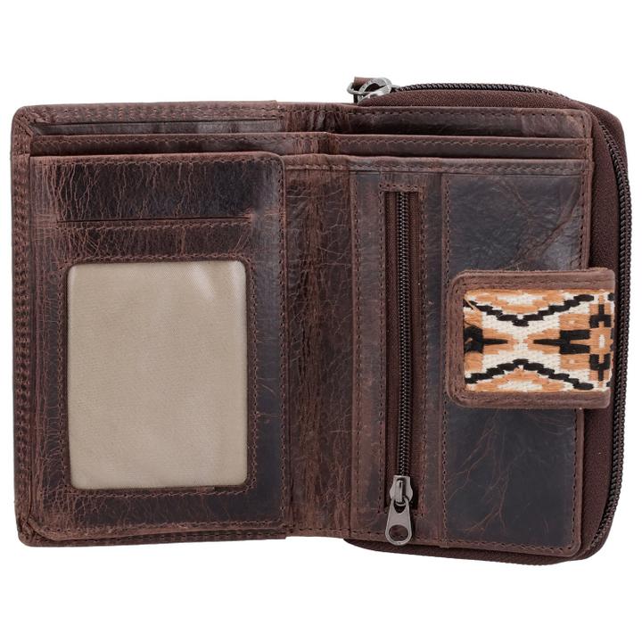 Daniel Ray Hide & Stitches Next Navajo Wallet Darkbrown