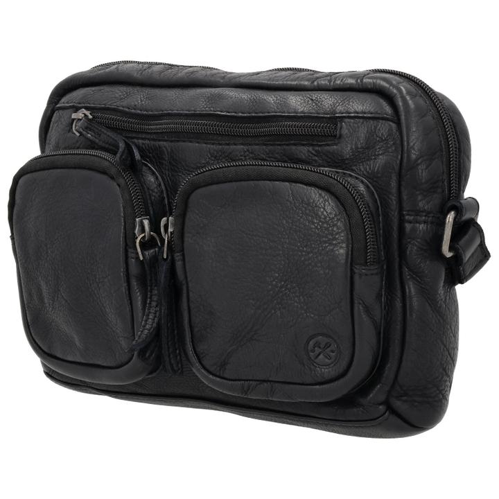 Daniel Ray Hide & Stitches Paint Rock Shoulderbag Black