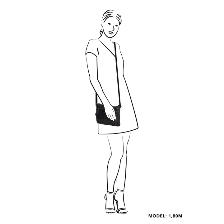 Daniel Ray Hide & Stitches Paint Rock Shoulderbag Black