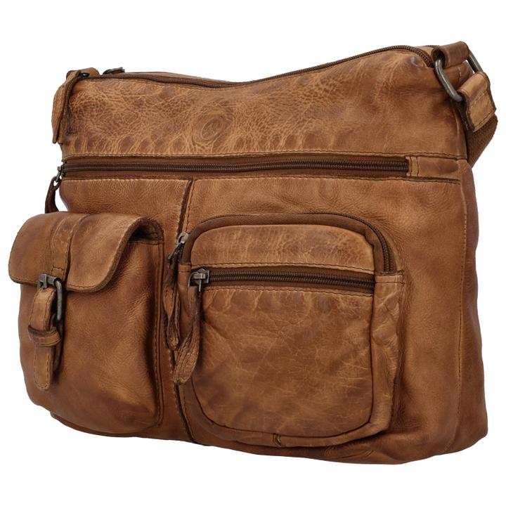 Daniel Ray Hide & Stitches Paint Rock Shoulderbag Cognac