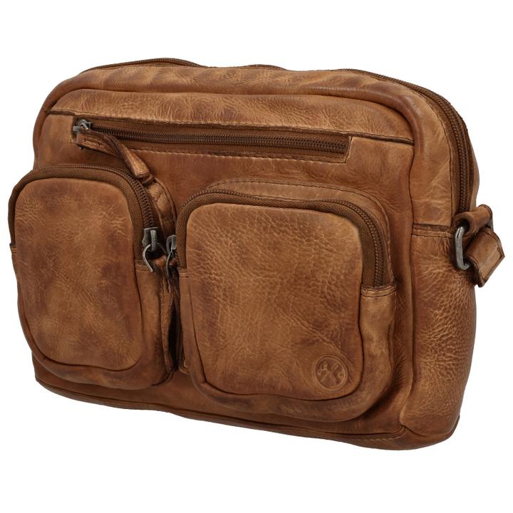Daniel Ray Hide & Stitches Paint Rock Shoulderbag Cognac