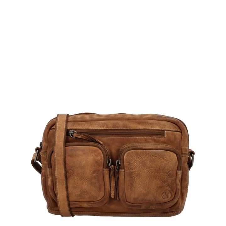 Daniel Ray Hide & Stitches Paint Rock Shoulderbag Cognac