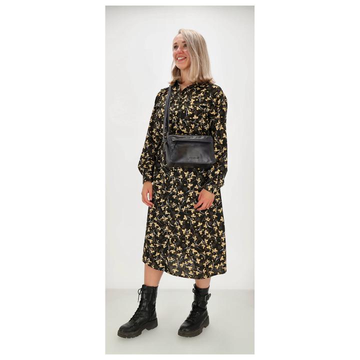 Daniel Ray Hide & Stitches Porto Schoudertas II Donker Navy