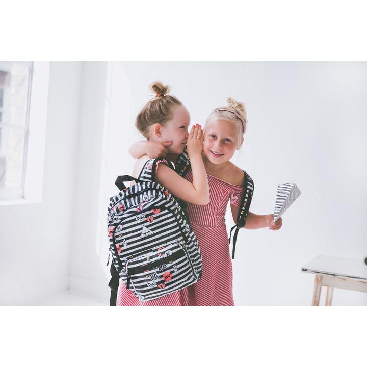 Daniel Ray Little Legends BFF Backpack L Zwart/wit/roze
