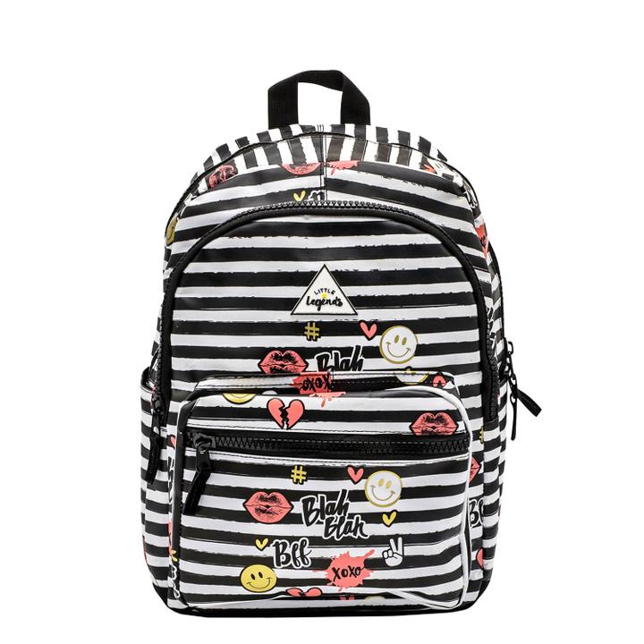Daniel Ray Little Legends BFF Backpack L Zwart/wit/roze