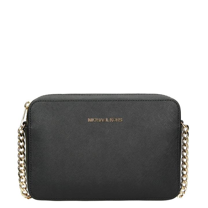 daniel ray Michael Kors Jet Set Lg Crossbody Golden Chain Bag black