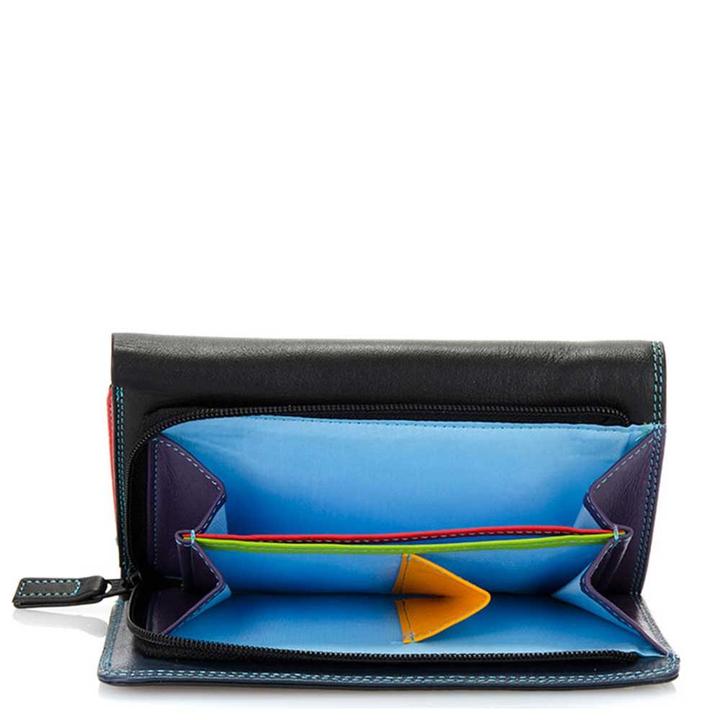 Daniel Ray Mywalit Ladies Medium Tri-Fold Wallet Outer Zip Purse Black/pace