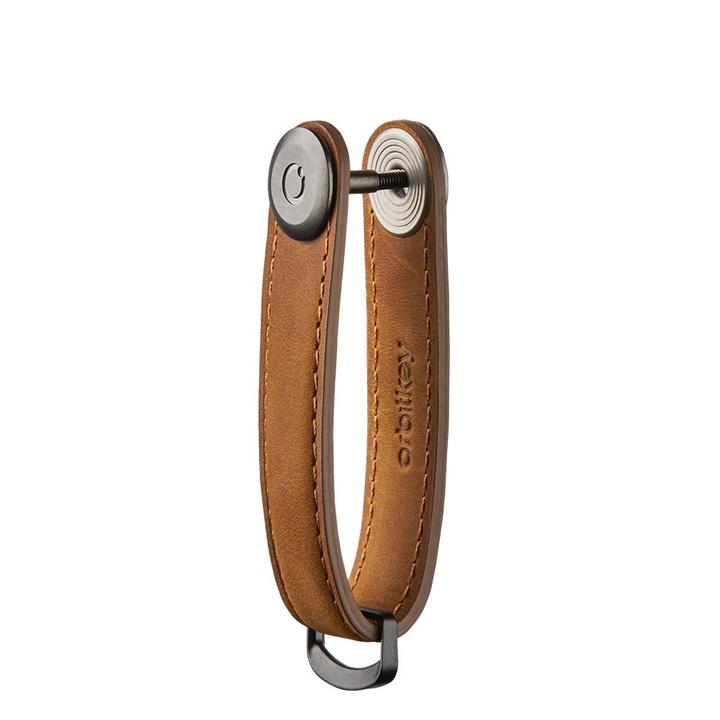 Daniel Ray Orbitkey Crazy Horse Leather Key Organiser Chestnut Brown