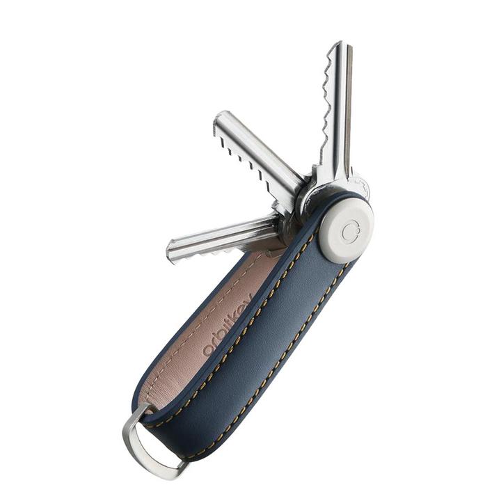 Daniel Ray Orbitkey Premium Leather 2.0 Keyholder Navy / Tan