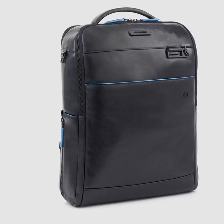 Daniel Ray Piquadro Blue Square Computer Backpack Plain With IPad Pro Blue