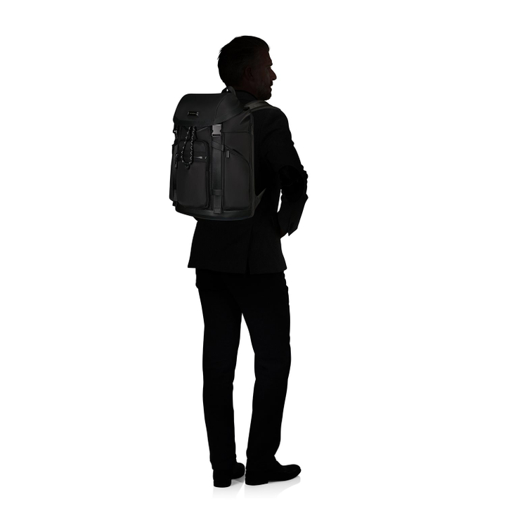 Daniel Ray Samsonite Relyon Backpack M 15.6" + Flap Black