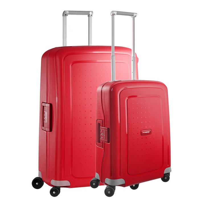 Daniel Ray Samsonite S'Cure Spinner 55 + 75 Set Crimson Red