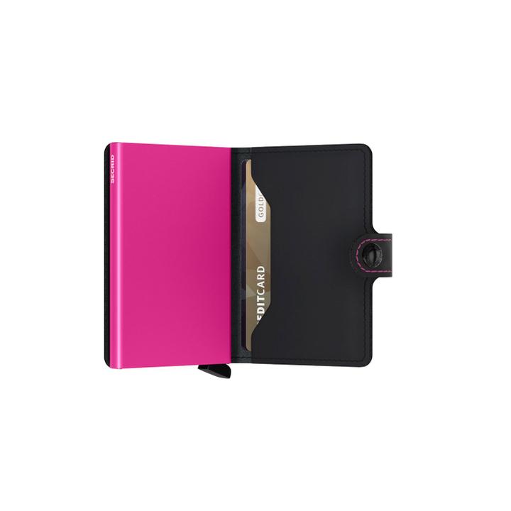 Daniel Ray Secrid Miniwallet Portemonnee Matte Black & Fuchsia