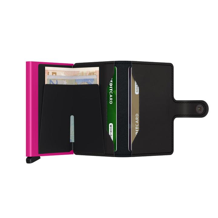 Daniel Ray Secrid Miniwallet Portemonnee Matte Black & Fuchsia