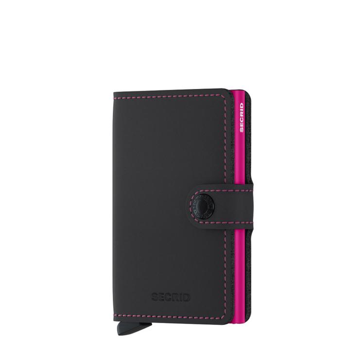 daniel ray Secrid Miniwallet Portemonnee Matte black & fuchsia
