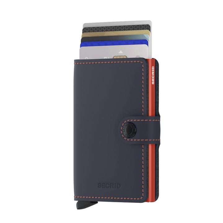 Daniel Ray Secrid Miniwallet Portemonnee Matte Night Blue Orange